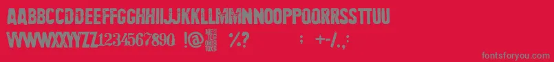 Meteoritox Font – Gray Fonts on Red Background
