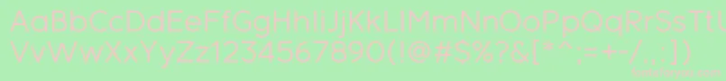 Meticula Regular Font – Pink Fonts on Green Background