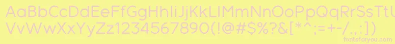 Meticula Regular Font – Pink Fonts on Yellow Background