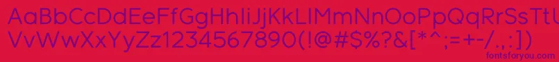 Meticula Regular Font – Purple Fonts on Red Background