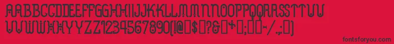 METRN    Font – Black Fonts on Red Background