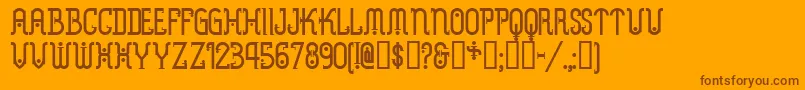 METRN    Font – Brown Fonts on Orange Background
