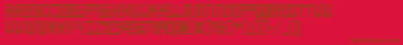 En savoir plus sur la police METRN Police METRN – polices brunes sur fond rouge