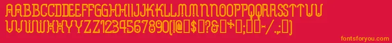 METRN    Font – Orange Fonts on Red Background
