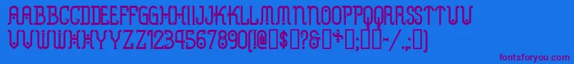 METRN    Font – Purple Fonts on Blue Background