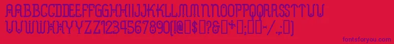 METRN    Font – Purple Fonts on Red Background
