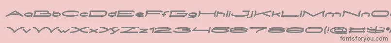 Fonte METRO CITY Bold Italic – fontes cinzas em um fundo rosa