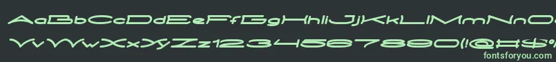 Шрифт METRO CITY Bold Italic – зелёные шрифты на чёрном фоне