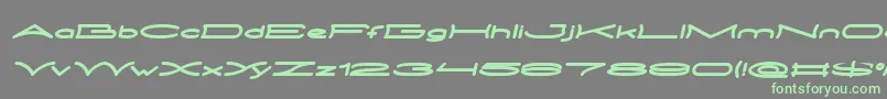METRO CITY Bold Italic Font – Green Fonts on Gray Background