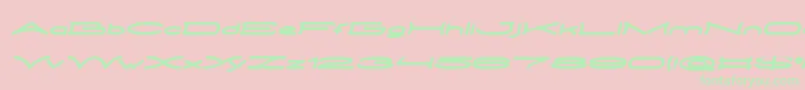 METRO CITY Bold Italic-Schriftart – Grüne Schriften auf rosa Hintergrund