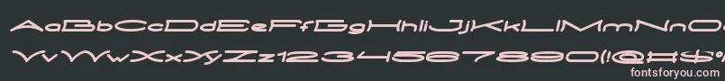 フォントMETRO CITY Bold Italic – 黒い背景にピンクのフォント