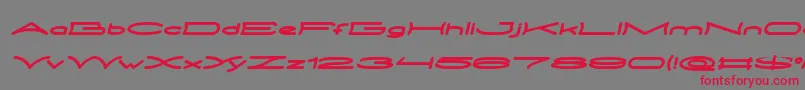 METRO CITY Bold Italic Font – Red Fonts on Gray Background