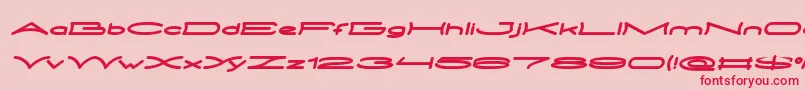 METRO CITY Bold Italic Font – Red Fonts on Pink Background