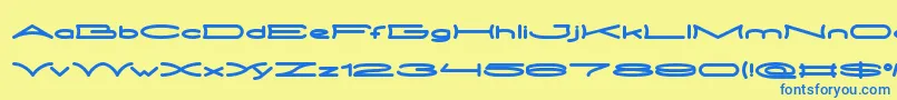 METRO CITY Bold Font – Blue Fonts on Yellow Background