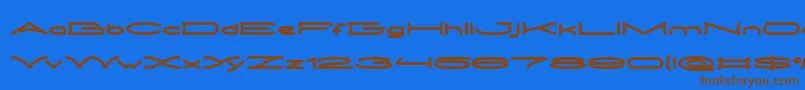 METRO CITY Bold Font – Brown Fonts on Blue Background