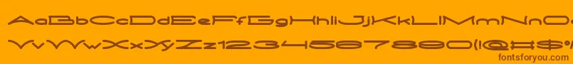METRO CITY Bold Font – Brown Fonts on Orange Background