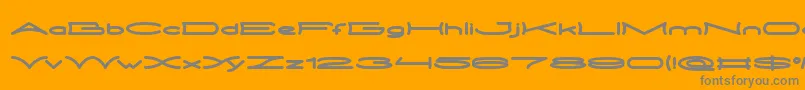 METRO CITY Bold-Schriftart – Graue Schriften auf orangefarbenem Hintergrund