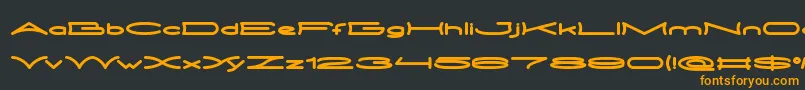 METRO CITY Bold Font – Orange Fonts on Black Background