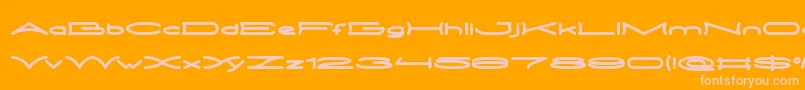 METRO CITY Bold Font – Pink Fonts on Orange Background