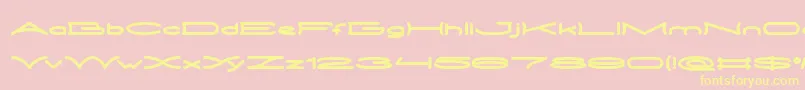 METRO CITY Bold Font – Yellow Fonts on Pink Background