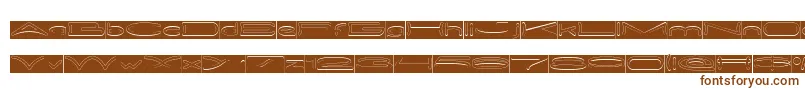 Шрифт METRO CITY Hollow Inverse – коричневые шрифты на белом фоне