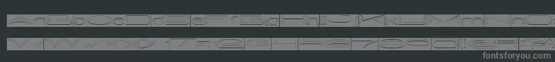 METRO CITY Hollow Inverse-fontti – harmaat kirjasimet mustalla taustalla