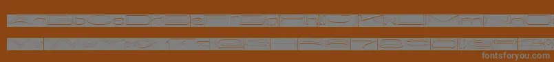 METRO CITY Hollow Inverse Font – Gray Fonts on Brown Background