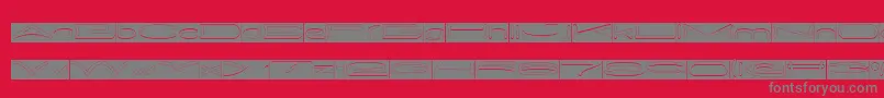 fuente METRO CITY Hollow Inverse – Fuentes Grises Sobre Fondo Rojo