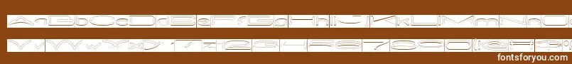 Czcionka METRO CITY Hollow Inverse – białe czcionki na brązowym tle