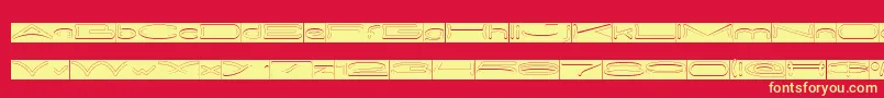 METRO CITY Hollow Inverse Font – Yellow Fonts on Red Background