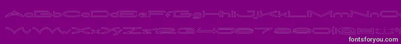 Fonte METRO CITY Hollow – fontes verdes em um fundo violeta