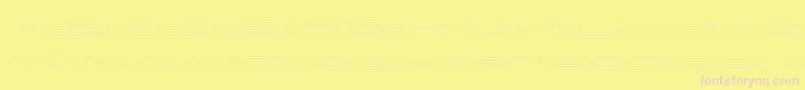 METRO CITY Hollow Font – Pink Fonts on Yellow Background