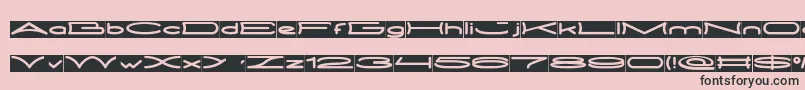 フォントMETRO CITY inverse – ピンクの背景に黒い文字