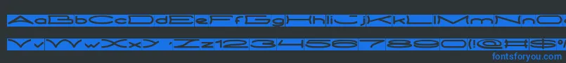 フォントMETRO CITY inverse – 黒い背景に青い文字
