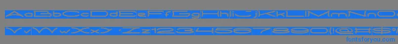 Шрифт METRO CITY inverse – синие шрифты на сером фоне