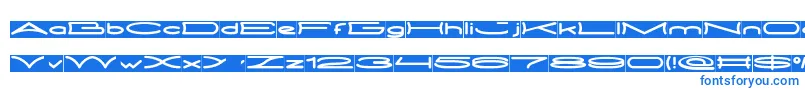 METRO CITY inverse-Schriftart – Blaue Schriften auf weißem Hintergrund