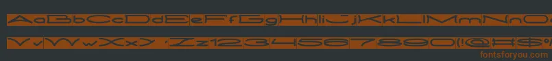 METRO CITY inverse-fontti – ruskeat fontit mustalla taustalla