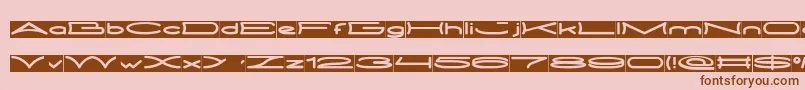 フォントMETRO CITY inverse – ピンクの背景に茶色のフォント
