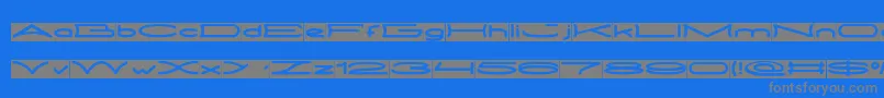 Шрифт METRO CITY inverse – серые шрифты на синем фоне