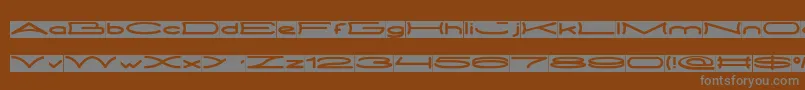 METRO CITY inverse-fontti – harmaat kirjasimet ruskealla taustalla