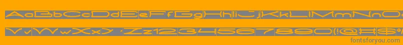 METRO CITY inverse-fontti – harmaat kirjasimet oranssilla taustalla