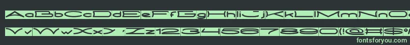 Шрифт METRO CITY inverse – зелёные шрифты на чёрном фоне