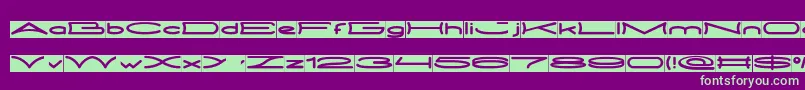 METRO CITY inverse Font – Green Fonts on Purple Background