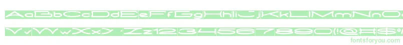 フォントMETRO CITY inverse – 白い背景に緑のフォント