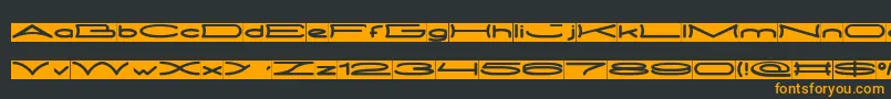 Шрифт METRO CITY inverse – оранжевые шрифты на чёрном фоне