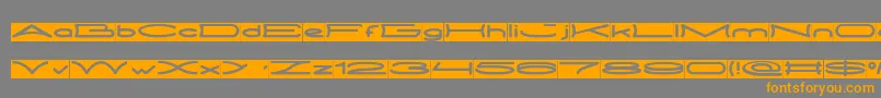 Шрифт METRO CITY inverse – оранжевые шрифты на сером фоне