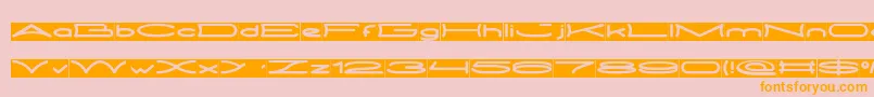 METRO CITY inverse-fontti – oranssit fontit vaaleanpunaisella taustalla