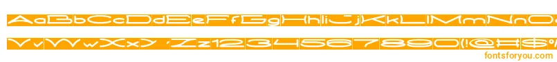 METRO CITY inverse-Schriftart – Orangefarbene Schriften auf weißem Hintergrund