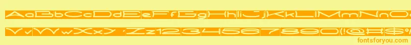 Шрифт METRO CITY inverse – оранжевые шрифты на жёлтом фоне