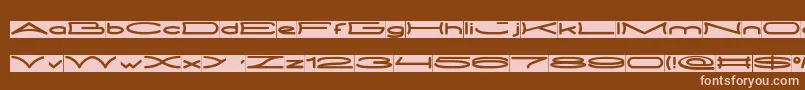 METRO CITY inverse-fontti – vaaleanpunaiset fontit ruskealla taustalla